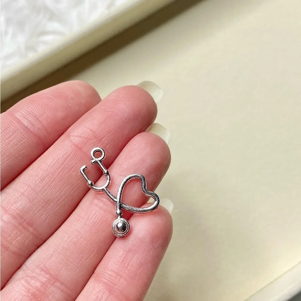 Stethoscope Heart Charm